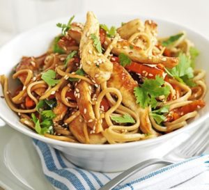 Marinated chicken stir fry